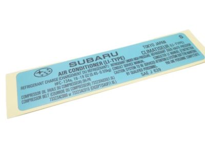 Subaru 73772FE010 Label Air Conditioner