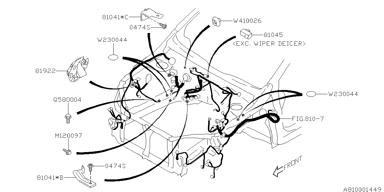 Subaru 81041FJ040 Bracket Engine Sub