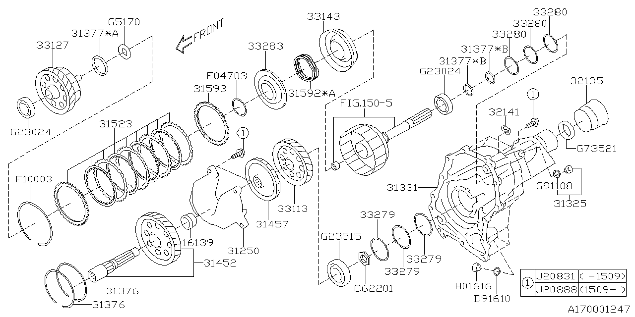 Subaru 33280AA060 SHIM TRF Driven Gear