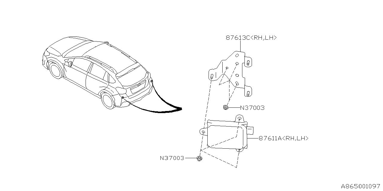 Subaru 87613FJ000 Radar Bracket