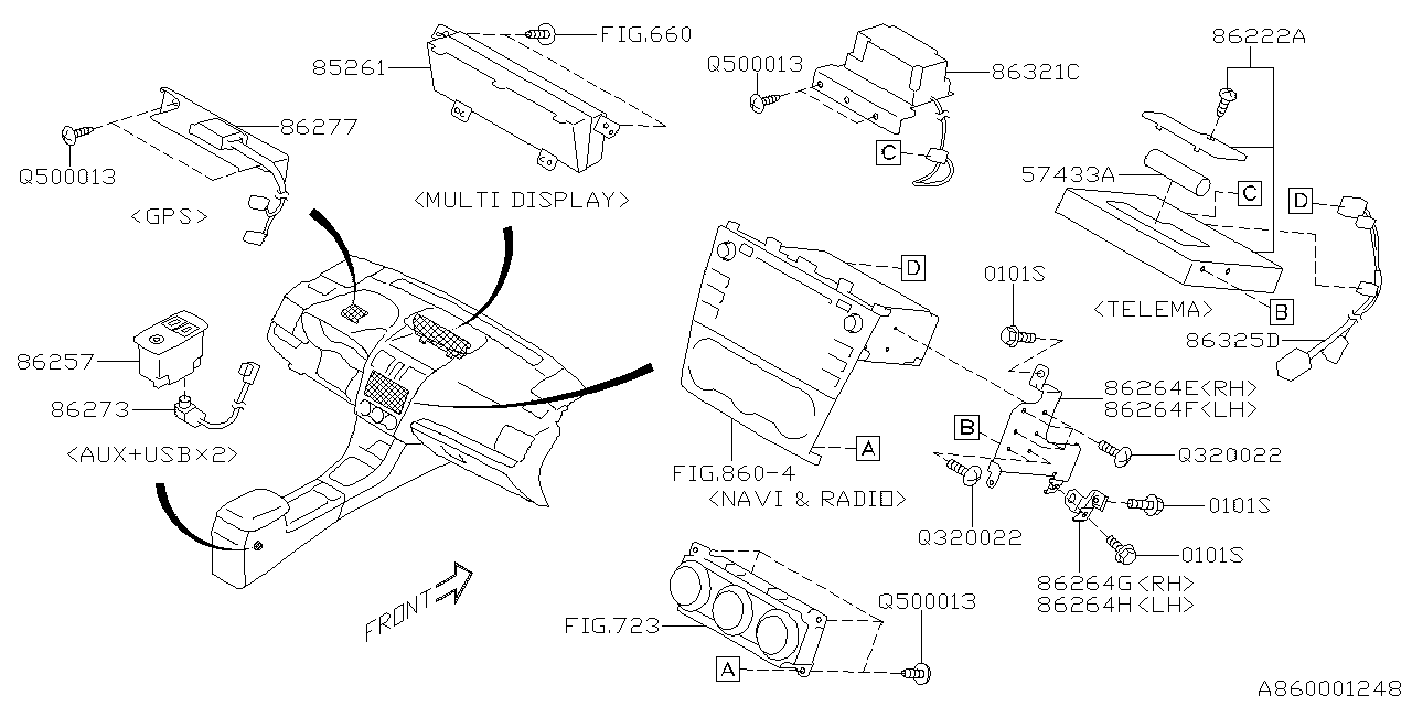 Subaru 85261FJ770 Multi DISP Assembly