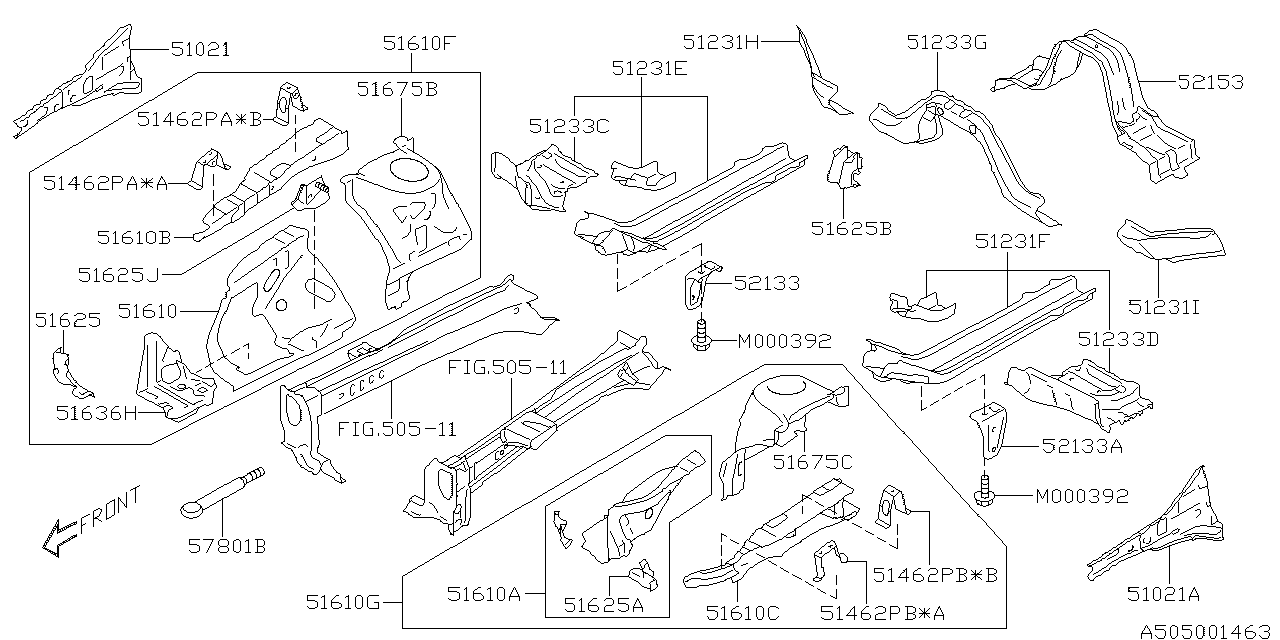 Subaru 51234YC0009P Bracket PTG STPR Complete