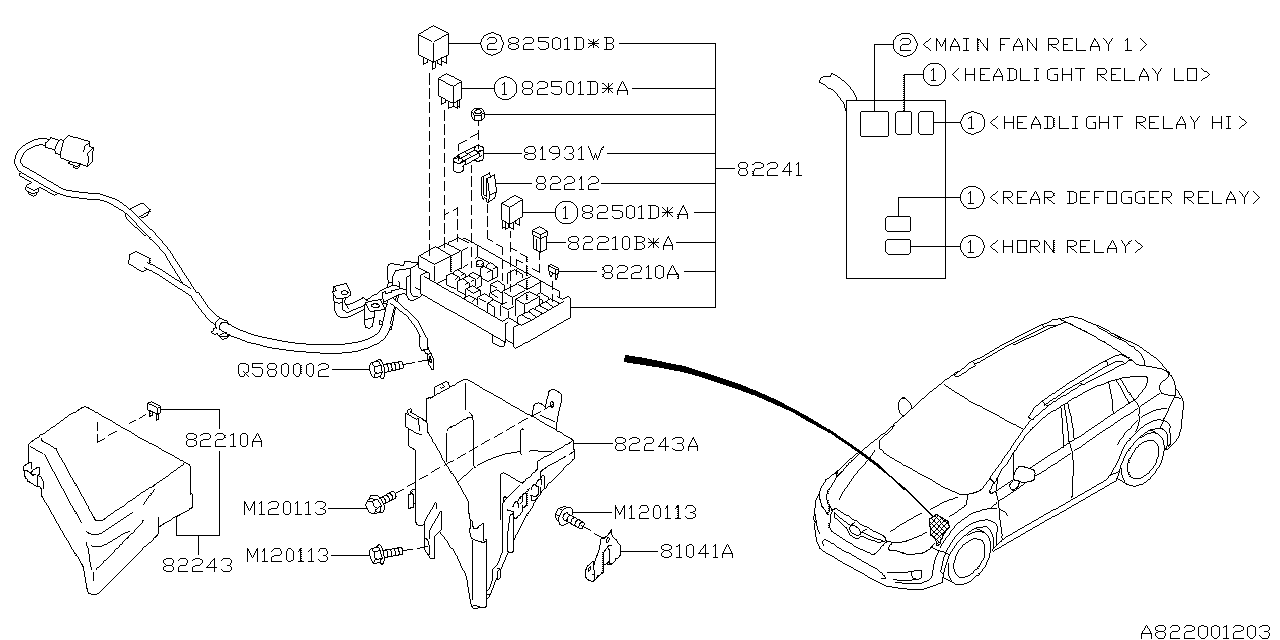 Subaru 81931SC040 Protector Fuse