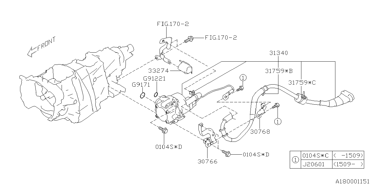 Subaru 30768AA000 Bracket Harness EOP