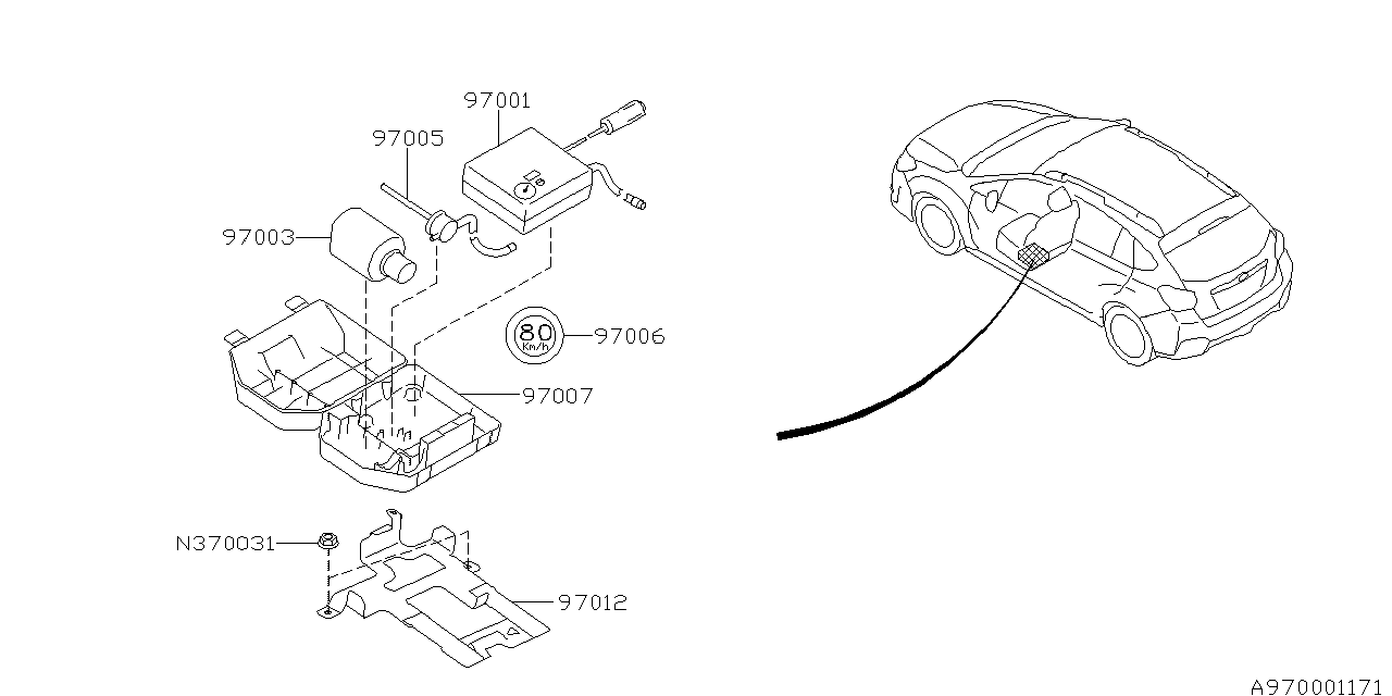 Subaru 97005FJ001 SEALANT Application Cap