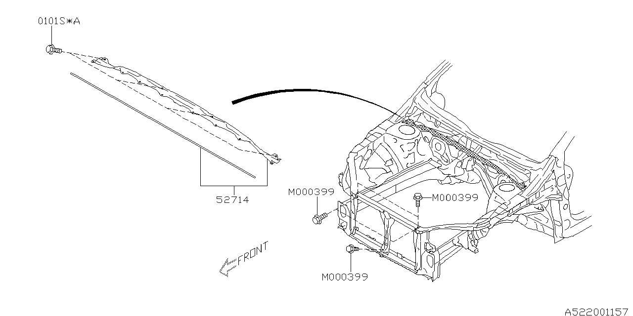 Subaru 50814FJ000 Panel Bulk Head FCP