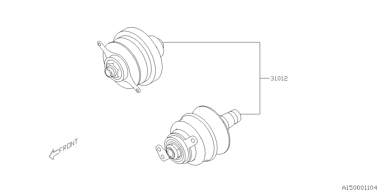 Subaru 31012AA041 PULLEY Ap Pri & Sec