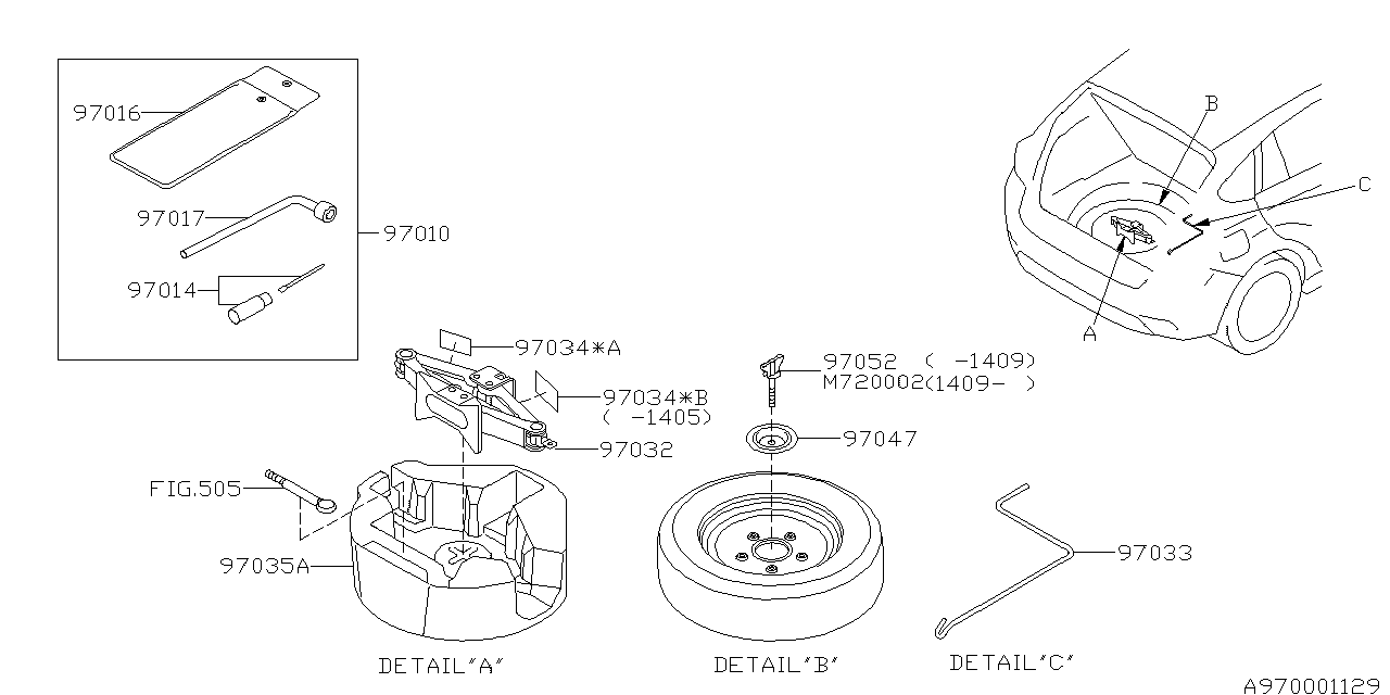 Subaru 97032FG031 Jack