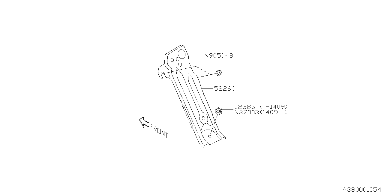 Subaru 52260AJ0109P Plate Foot Rest