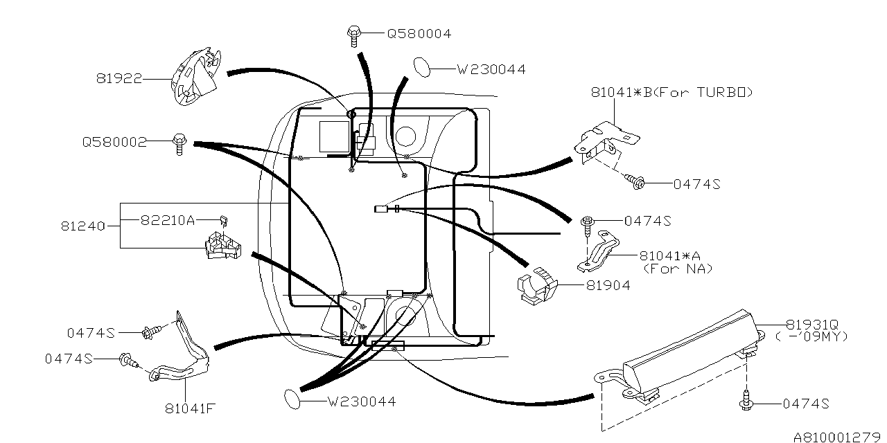 Subaru 81202SC030 Harness Front