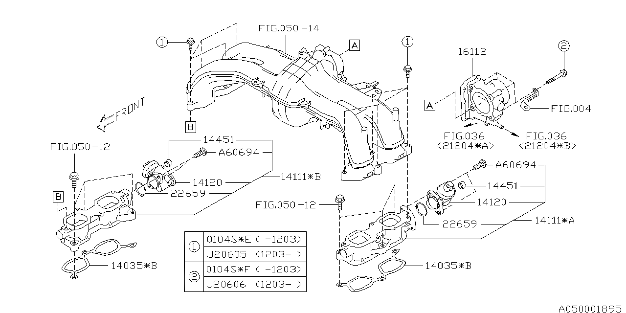 Subaru 808206050 Bolt 6X30X18