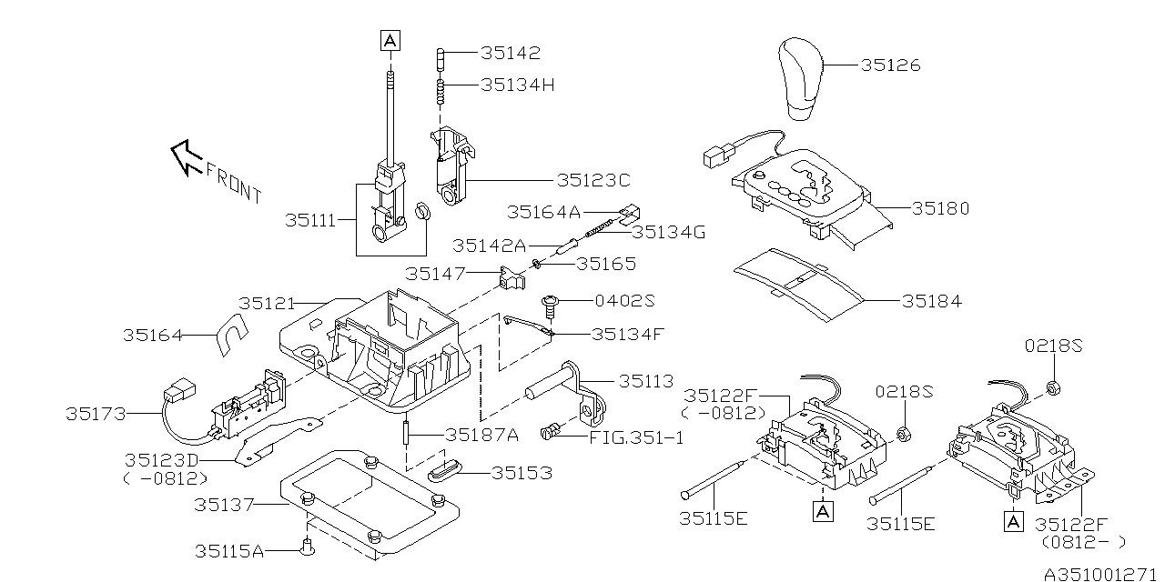 Subaru 35125AG012 Lock Unit LHD