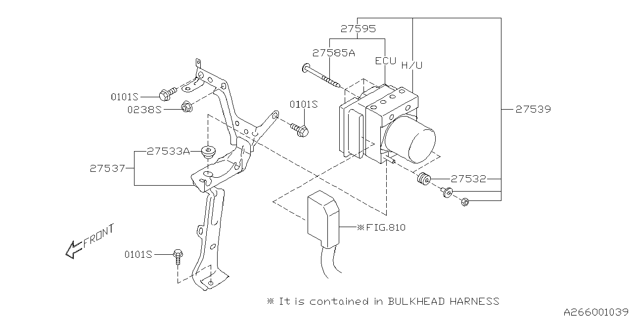 Subaru 27596SC012 H/U Assembly VDC