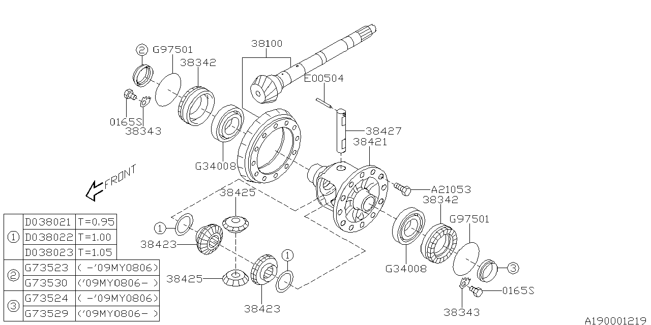 Subaru 38421AA021 Case Differential