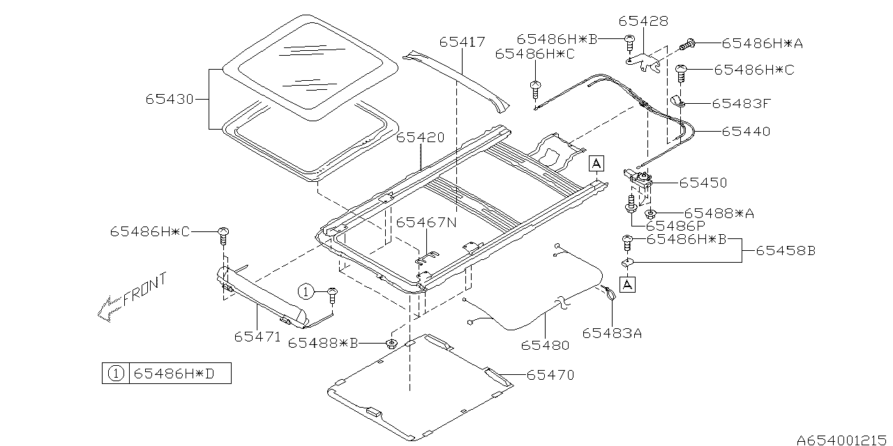 Subaru 84938SC000 Shade STOPPER