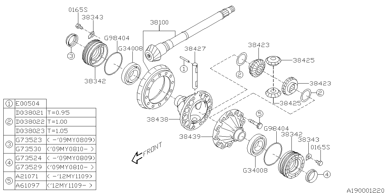 Subaru 800610970 Bolt 10X39.5X15