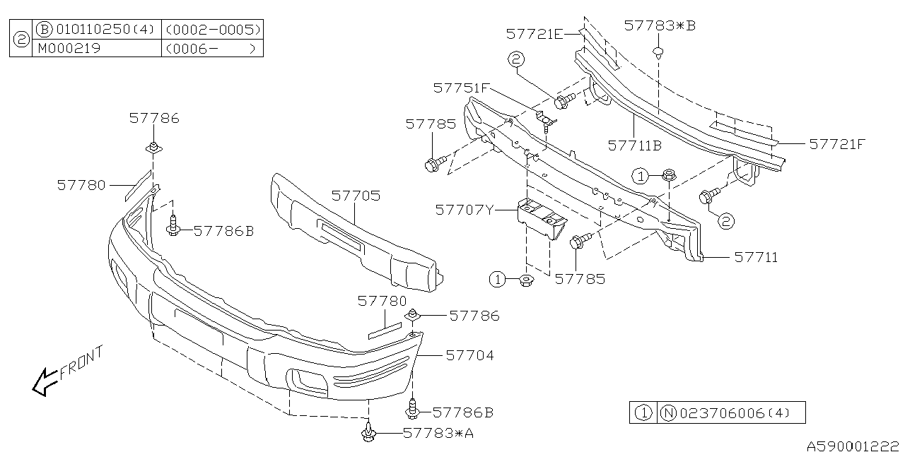 Subaru 57718FC010 FLANGE Bolt