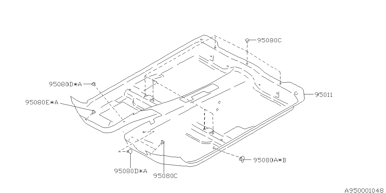 Subaru 95010FC020GC Mat Floor