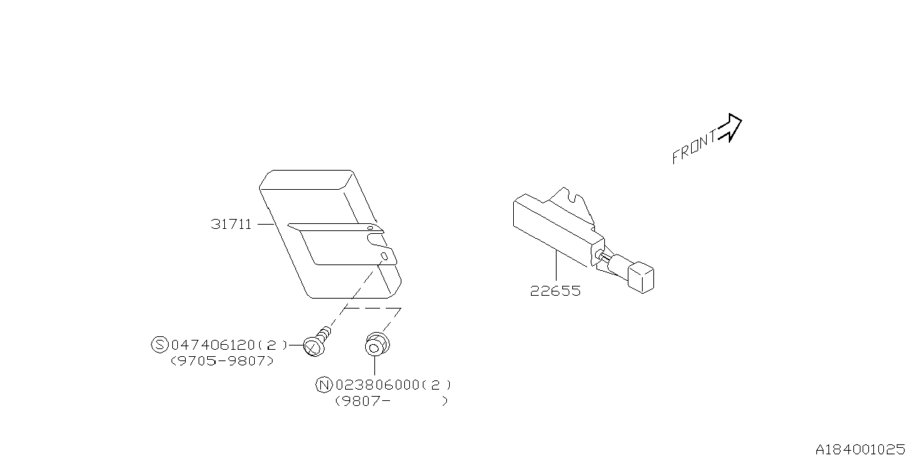 Subaru 31711AE231 Unit Assembly At Control