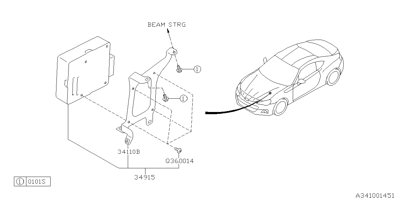 Subaru 34715CA011 Bracket ECU