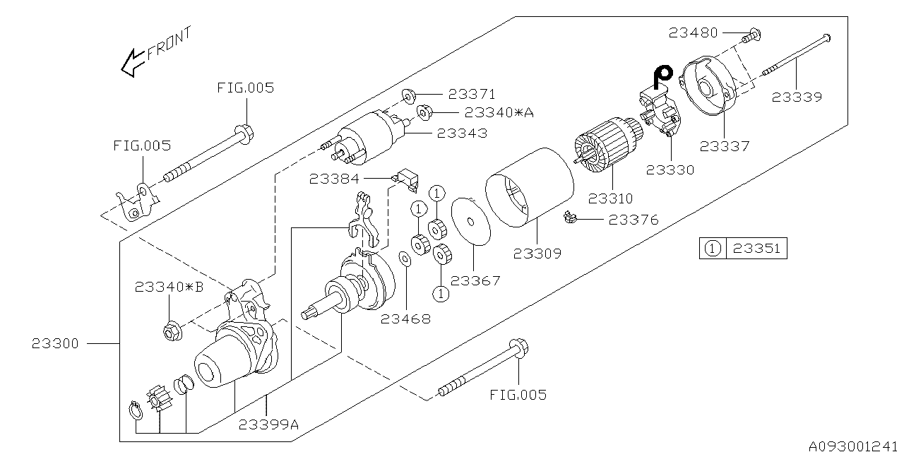 Subaru 10130AA040 Repair Parts Set Engine