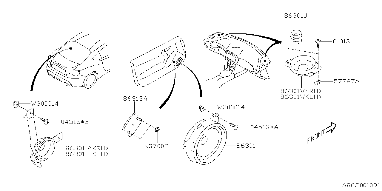 Subaru 86313CA100 Plate BFD