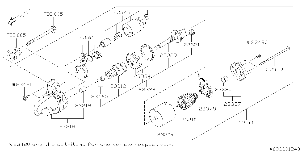 Subaru 23309AA410 YOKE Assembly Starter