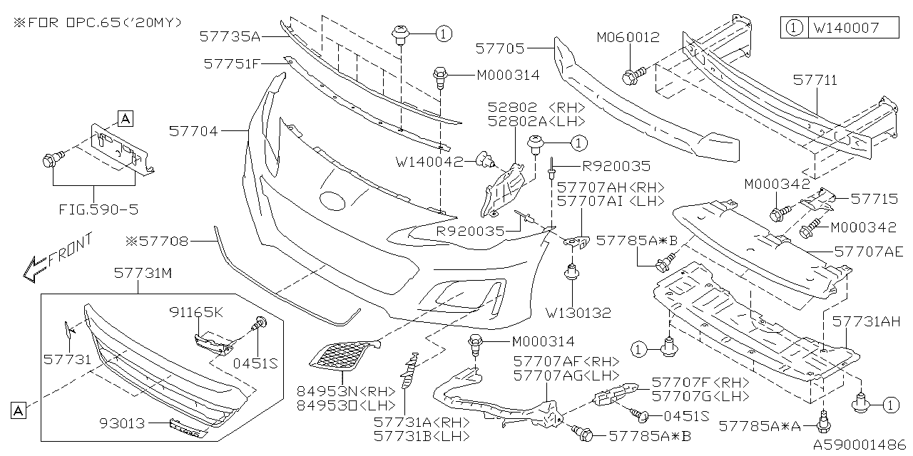 Subaru 93013CA140 Ornament F BTS