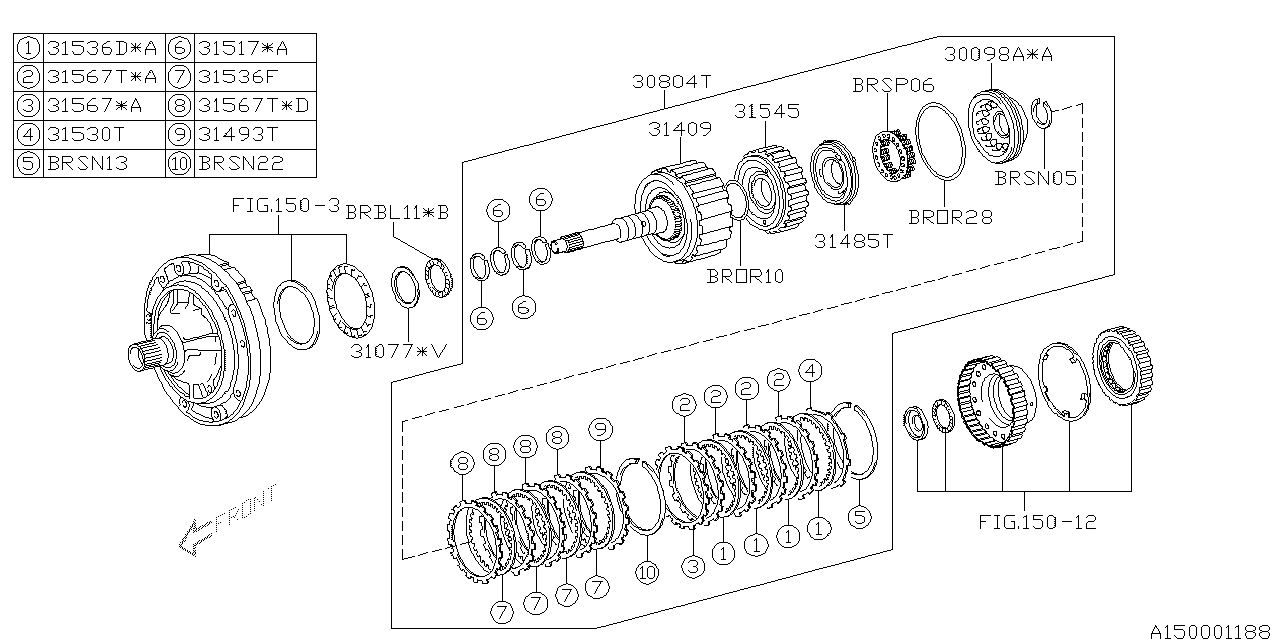 Subaru 30098AB070 FLANGE Coast Clutch