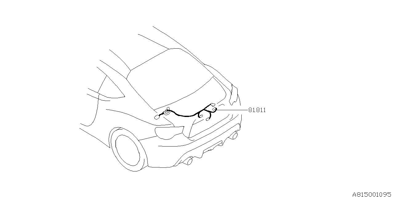 Subaru 81811CA000 Cord Trunk Lid