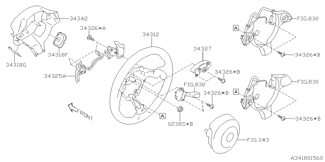 Subaru 34318CA000 Cap Lower Cover LH