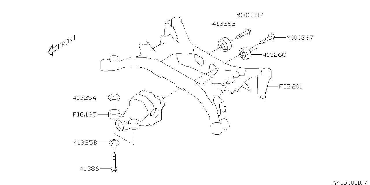 Subaru 41325CA020 STOPPER Differential MOUN