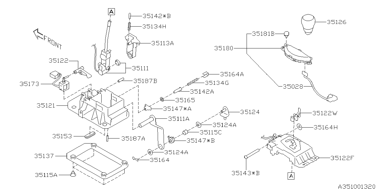 Subaru 35143CA020 Shaft Pin Guide