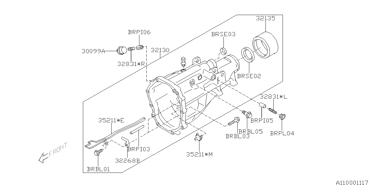 Subaru 17010AA030 Pin Straight