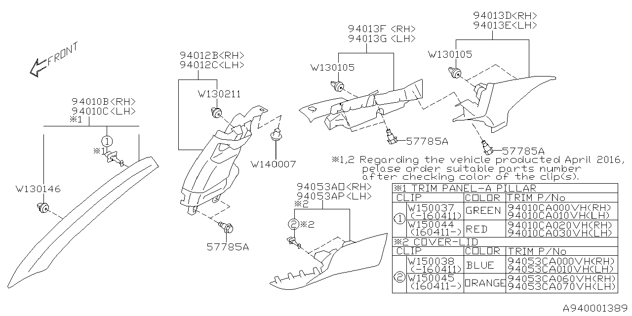 Subaru 909150045 Clip