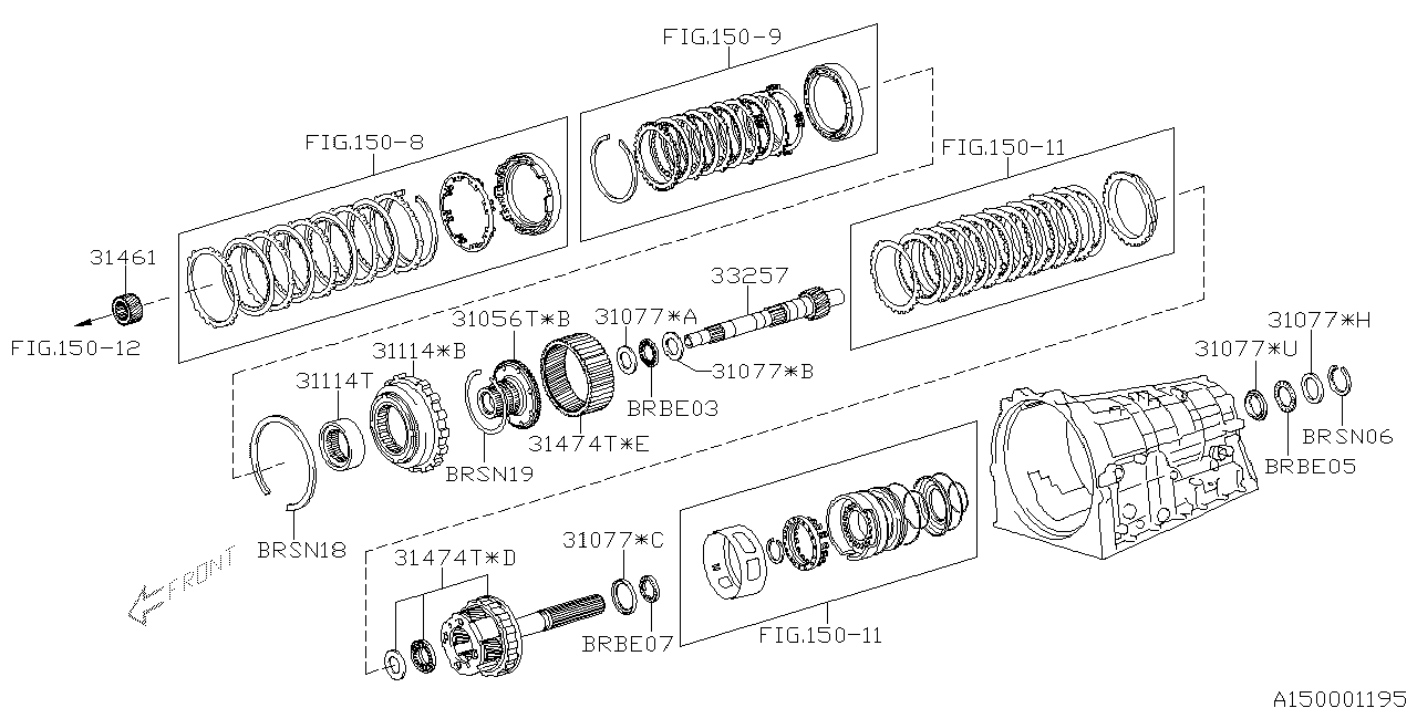 Subaru 17005AA050 Ring Shaft Snap