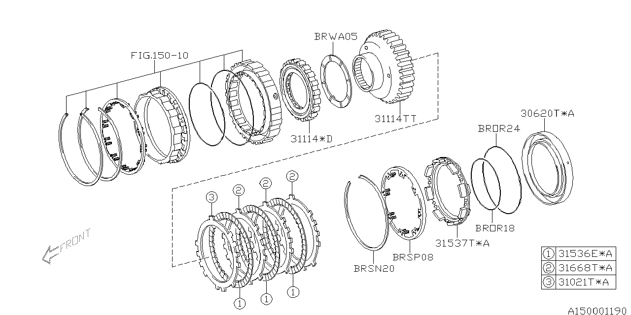 Subaru 30098AA510 Spring Piston Return