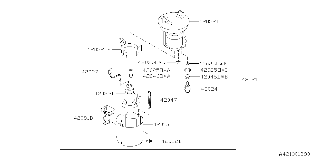 Subaru 42052CA110 Filter Fuel Pump