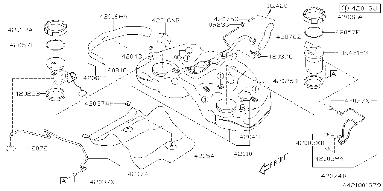 Subaru 42074CA020 Tube Del Sub