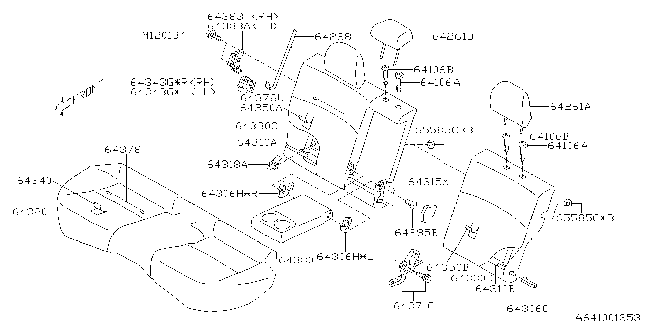 Subaru 64378FJ050 Wire