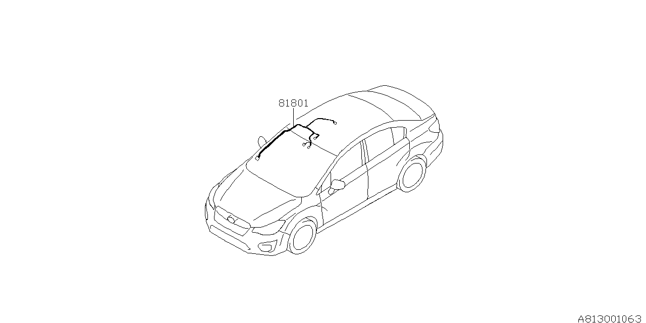 Subaru 81801FJ240 Cord Roof RH