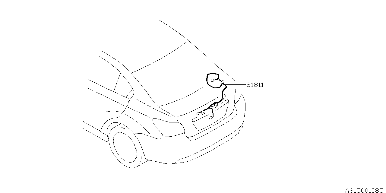 Subaru 81811FJ070 Cord Trunk Lid