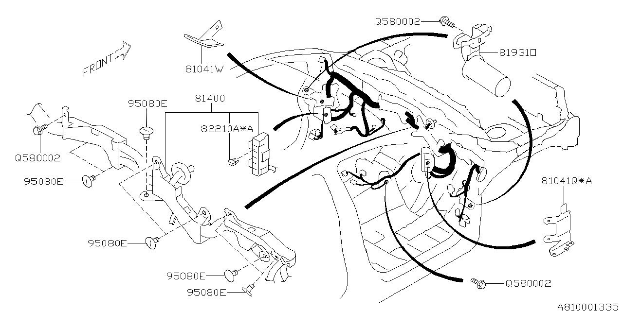 Subaru 81041FJ030 Bracket OBD2 Connector LHD