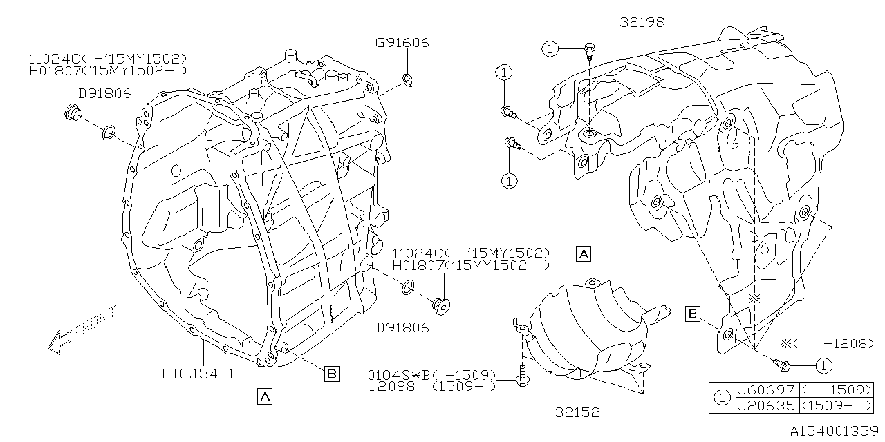 Subaru 32198AA040 Cover Trans Case