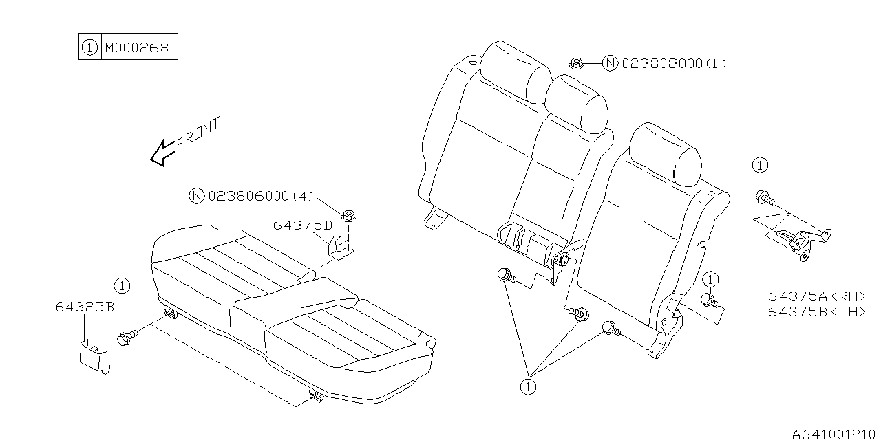 Subaru 64315AE00AGE Cover Hinge