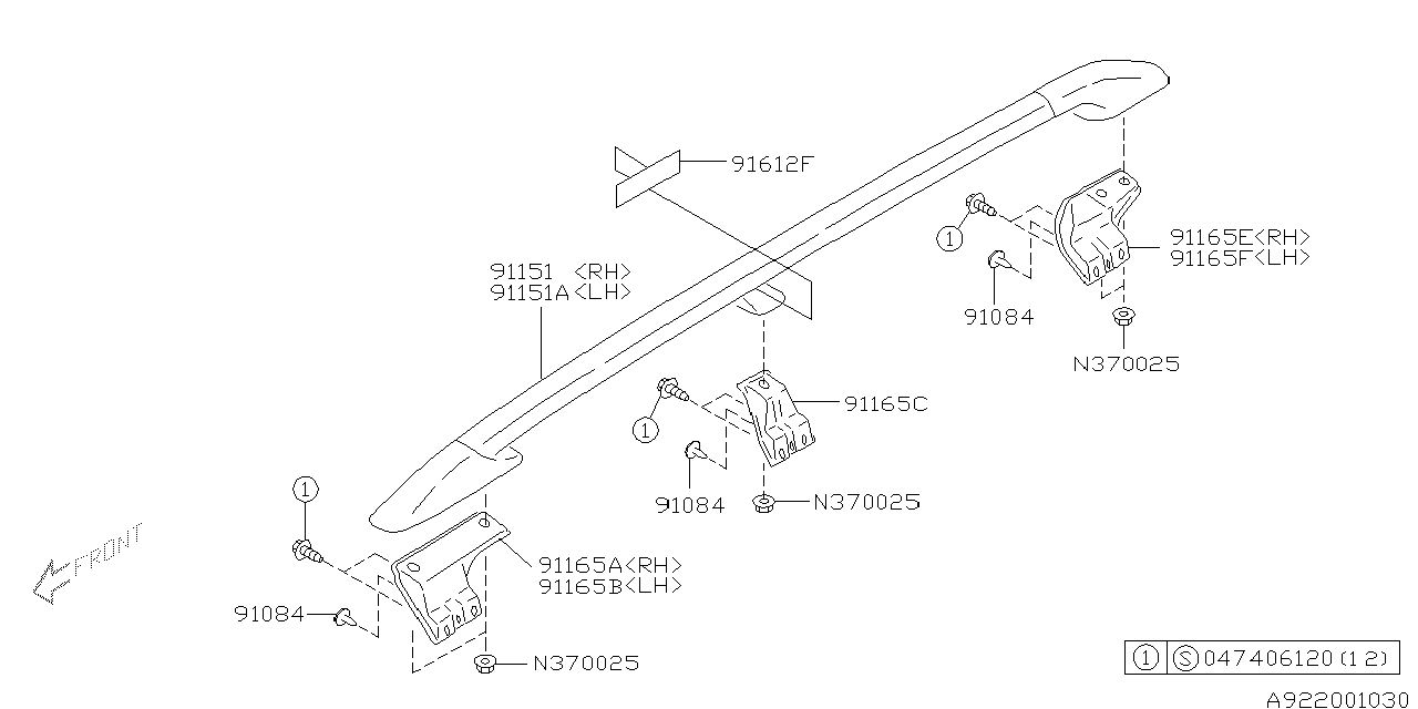 Subaru 91612AE06A Label Caution