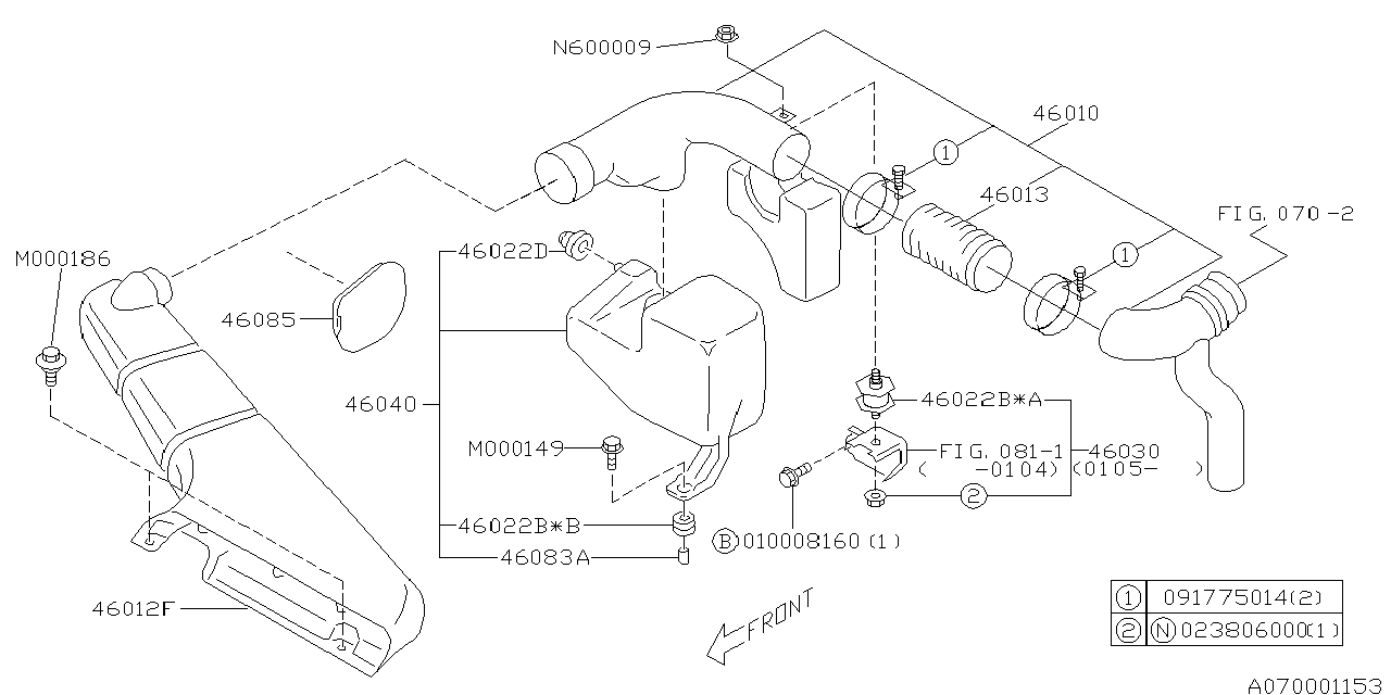 Subaru 46030AE000 Bracket Assembly