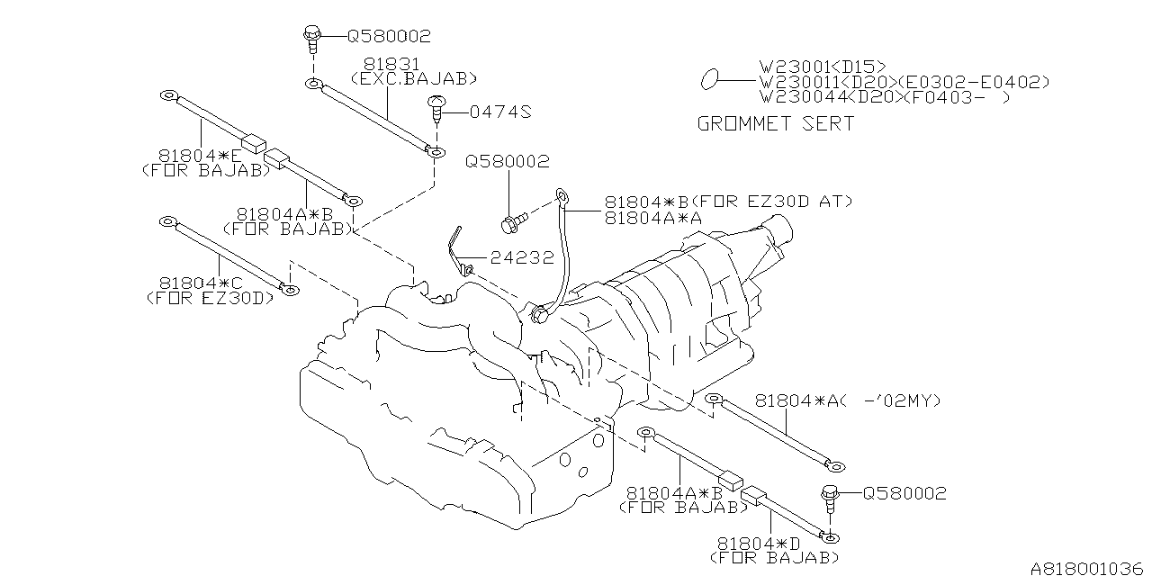 Subaru 81831AE020 Cord Assembly Radio