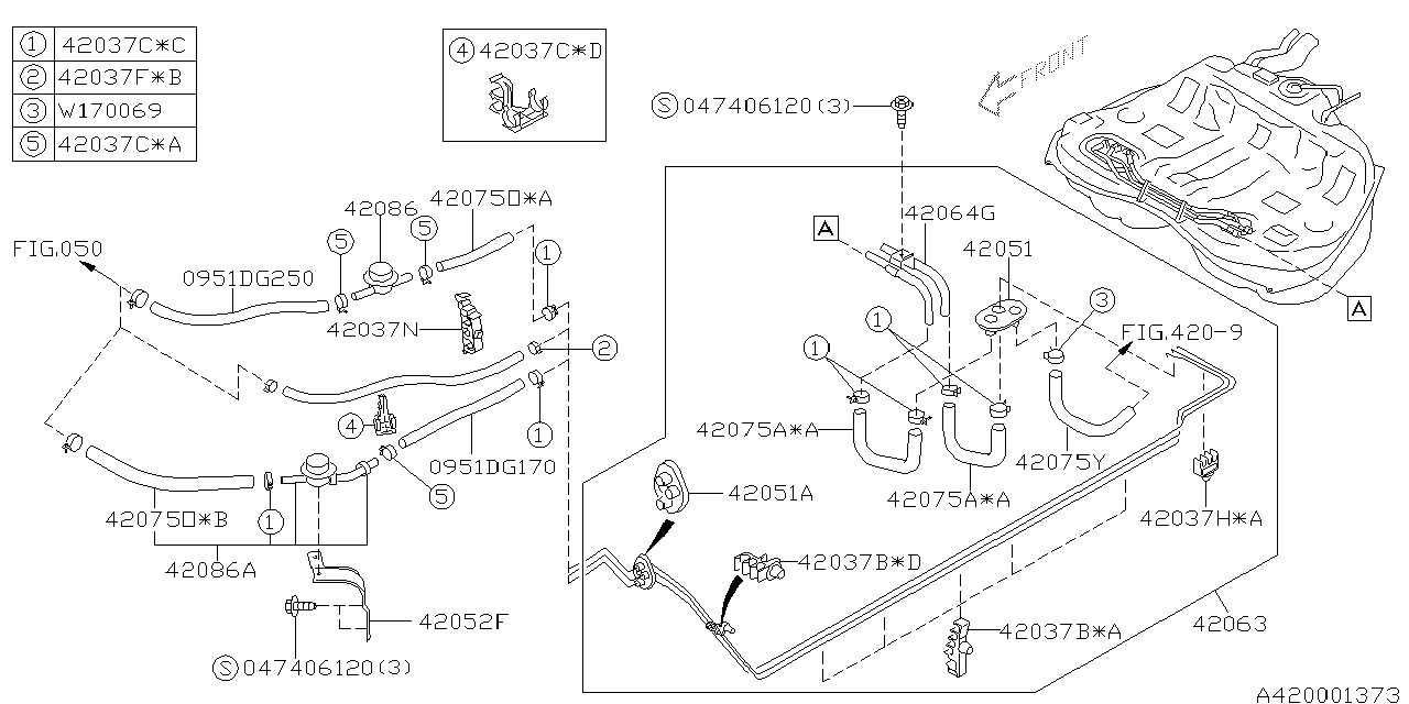 Subaru 0951DG250 Fuel Hose