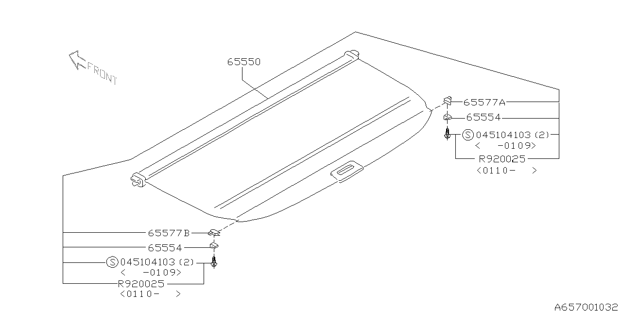 Subaru 65577AE02AML STOPPER